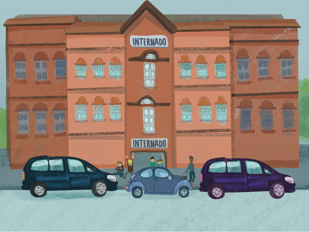 Frente del internado.