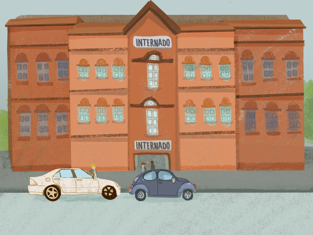 Frente del internado.