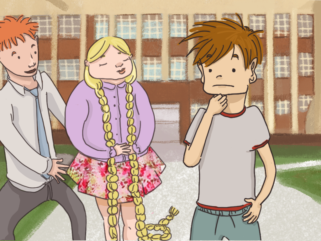 Cifuentes está presentándole su hermana Rosa a Papelucho.